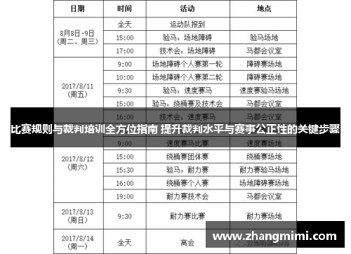 比赛规则与裁判培训全方位指南 提升裁判水平与赛事公正性的关键步骤 比赛规则与裁判培训全方位指南 提升裁判水平与赛事公正性的关键步骤